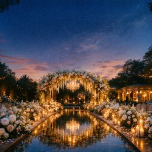 چطور با گل‌آرایی حرفه‌ای فضای باغ‌ تالار را برای عروسی عکس‌محور کنیم؟